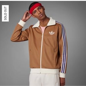 ADICOLOR HERITAGE NOW STRIPED TRACK TOP Beige/ Tan Men’s L Adidas